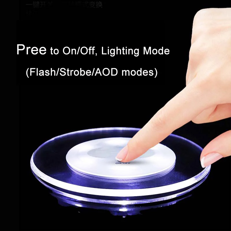 product super thin rgb led glow coasters colorful illuminated cup bottle stands waterproof plastic odm oem halloween fashionable coaster-1