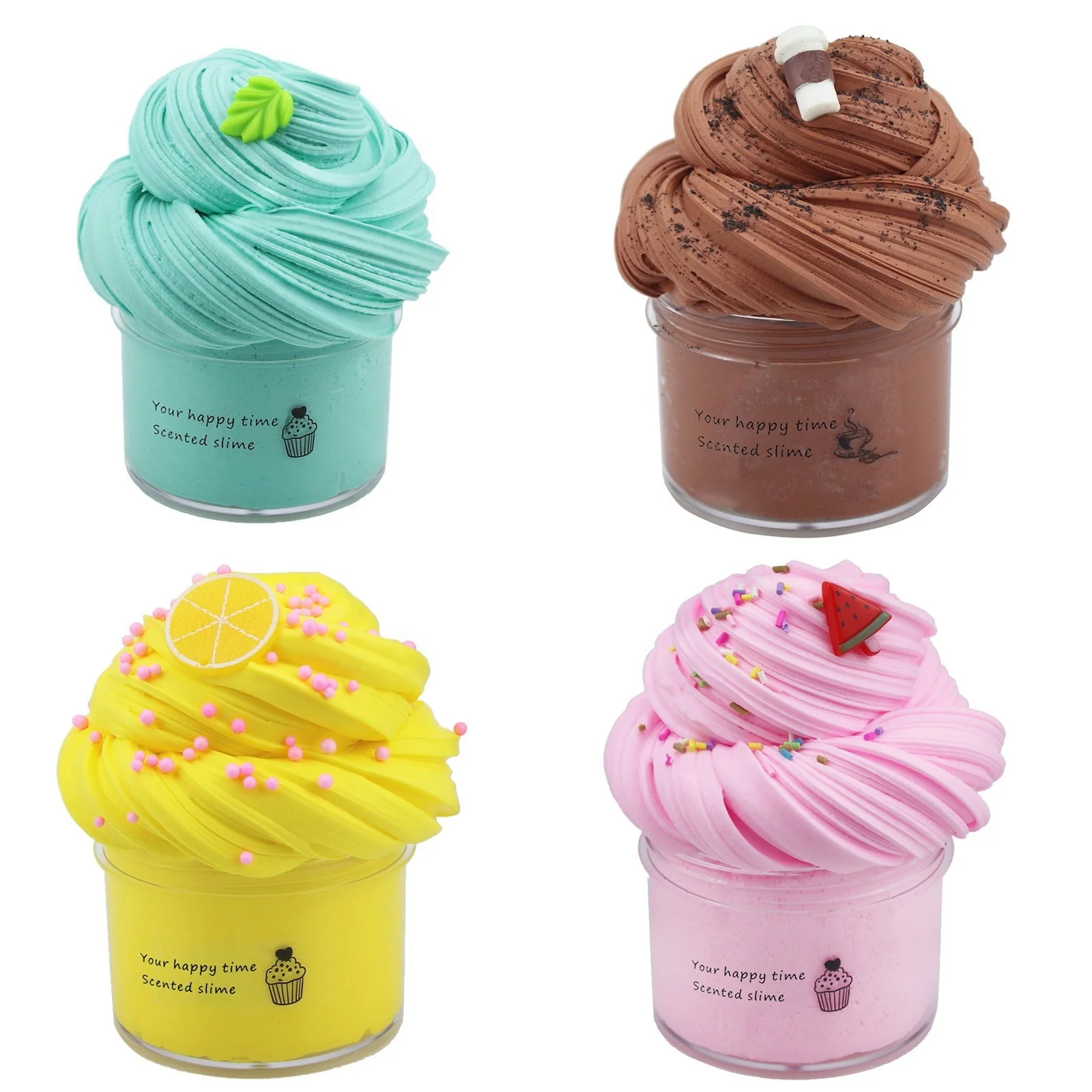 Оптовая продажа с завода Diy слизь набор фруктов мягкая эластичная и пушистая шпатлевка сухая на воздухе глина пластилин другие игрушки