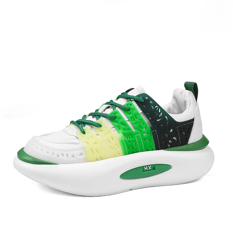 Greatshoes Green Sneakers for Men Made in China Sport Shoes