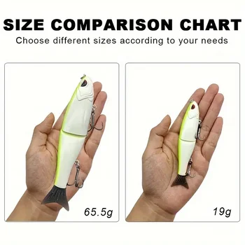 Cheery Lvde 18 Centimeter 65.5g Single Jointed ABS Gliding Fish Sinking Lure Big Game Trout Bass Fishing Swim Bait – Hard Lure – view 5