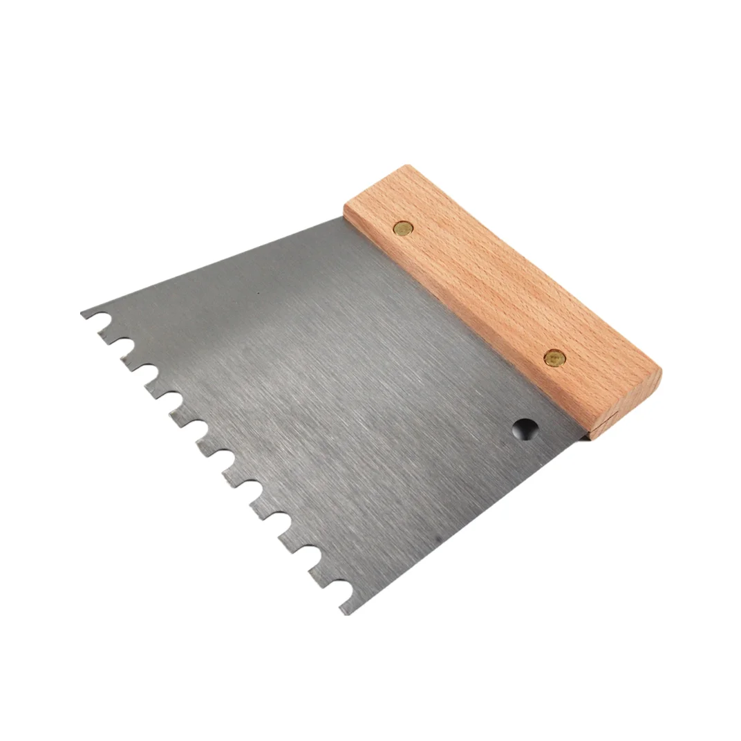 John Tools 180mm Spreading Comb Wooden Handle For Adhesive Mortars