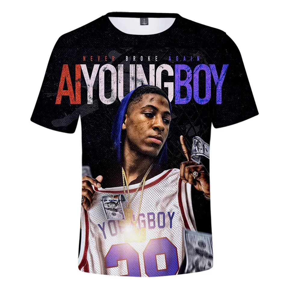 3D Printed Shirt for Men Rapper - Youngboy Never Broke Again