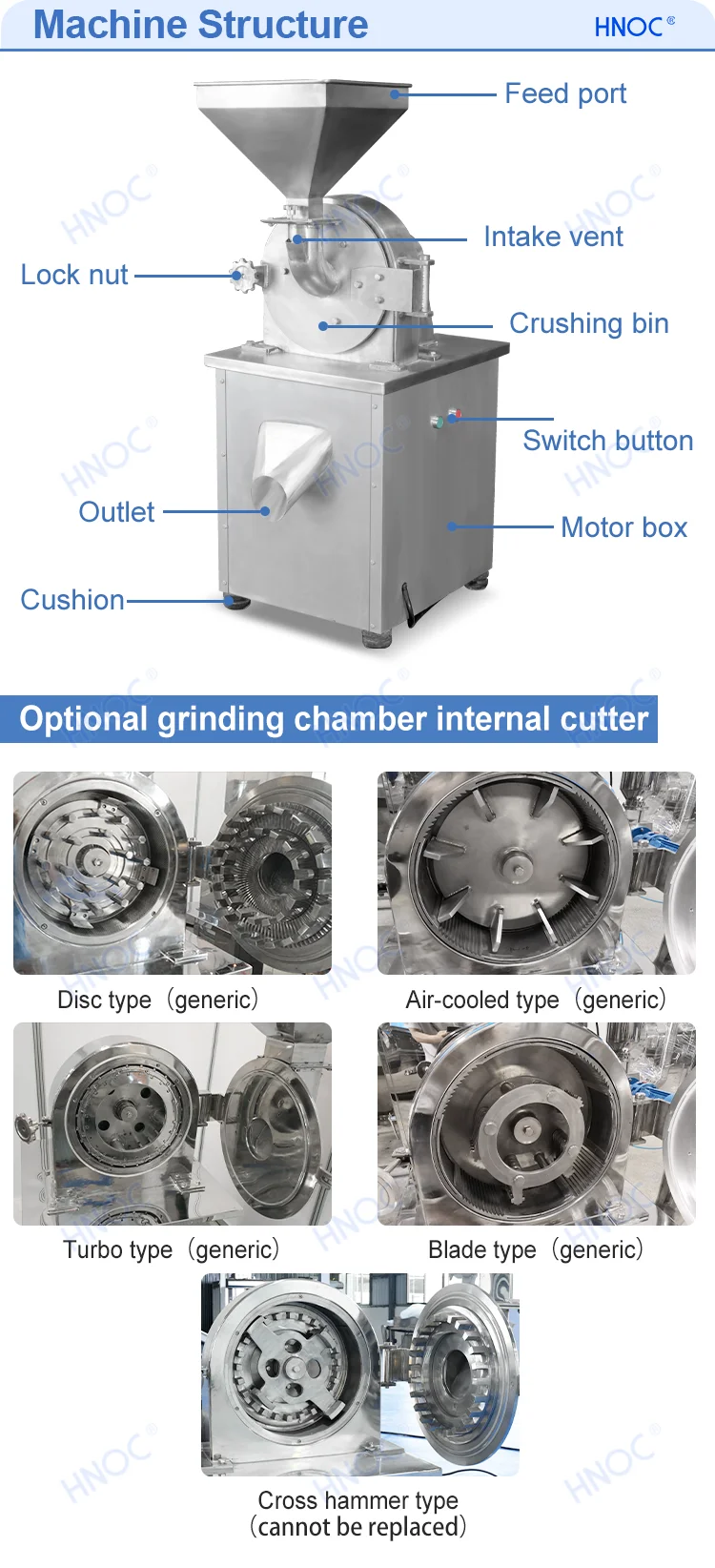 Factory Price Masala Grader Pepper Milling Spice Mill Powder Crushing