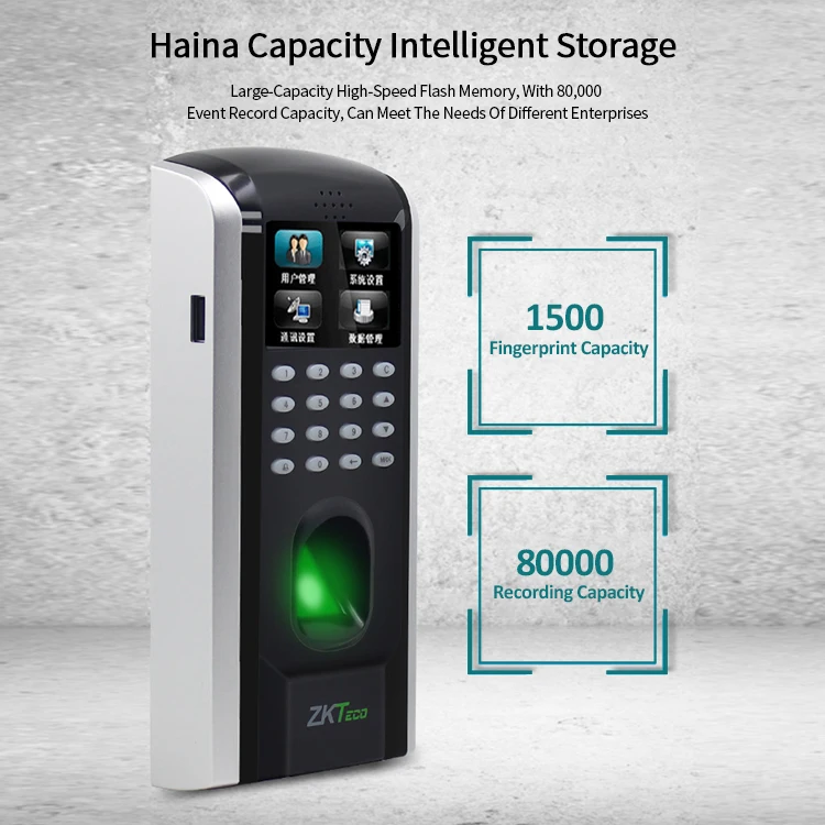 ZK Teco SF200 Standalone Access Control Biometric Fingerprint Time Recording Employee Digital Attendance Machine Color Screen