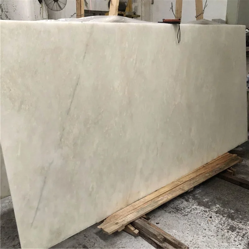 product backlight royal white jade pure onyx indoor countertop design nature stone slab marble-4