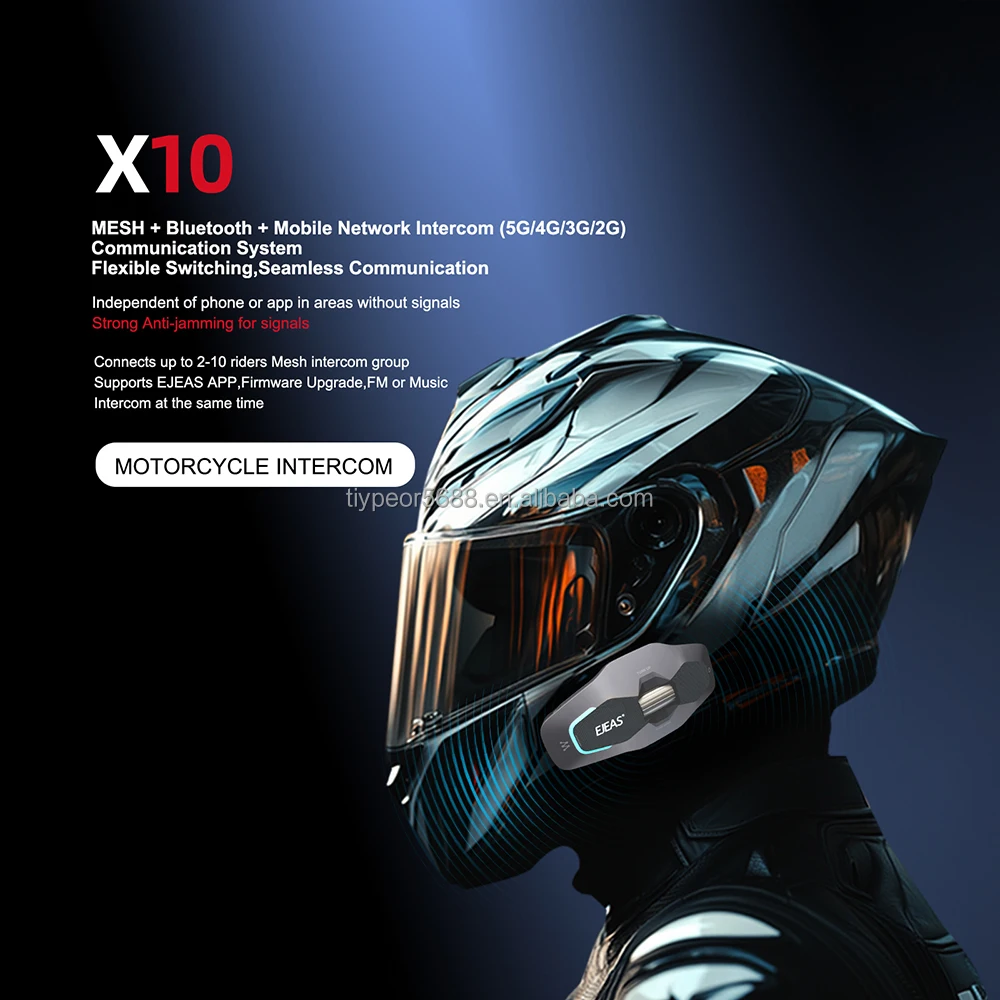 product tiypeor ejeas x10 mesh communication system full duplex motorbike helmets headset 10 riders motorcycle intercom-3