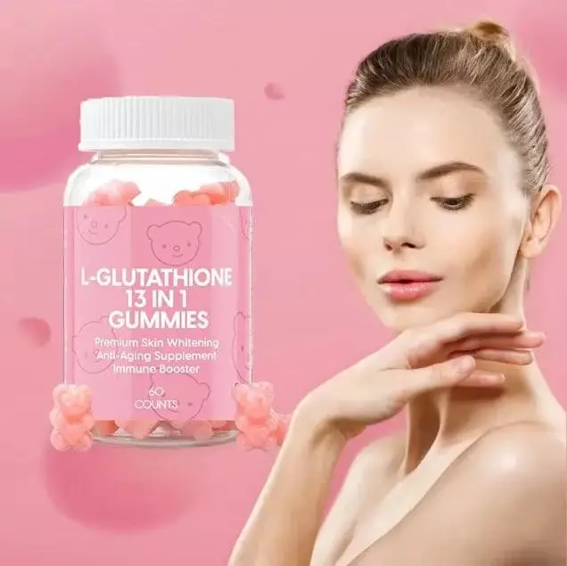 RTS MOQ 50 Beauty GSH Supplement  Brightening Skin Whitening Gummies Collagen Anti-aging Biotin L-Glutathioenter fluid factory