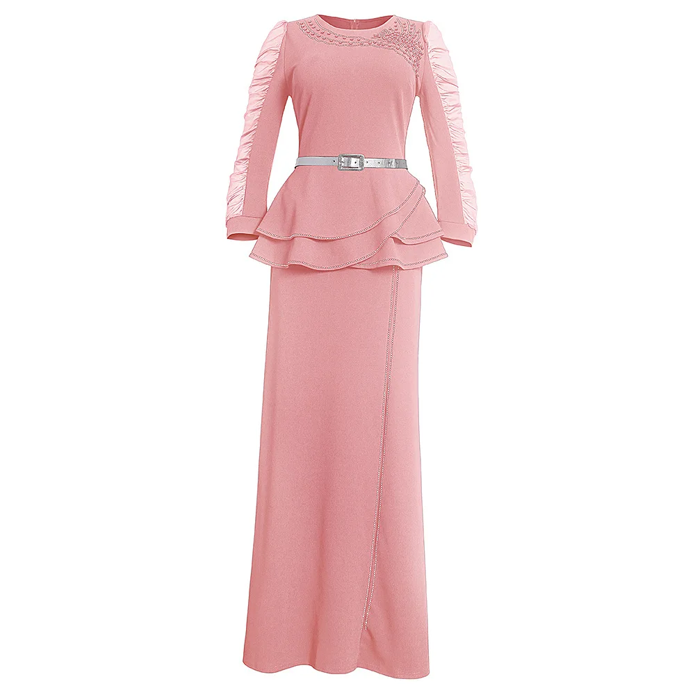 knee length dresses for ladies Womens Casual Sleeveless Plus Size Loose Plain Long Maxi Dress with Po main image 0