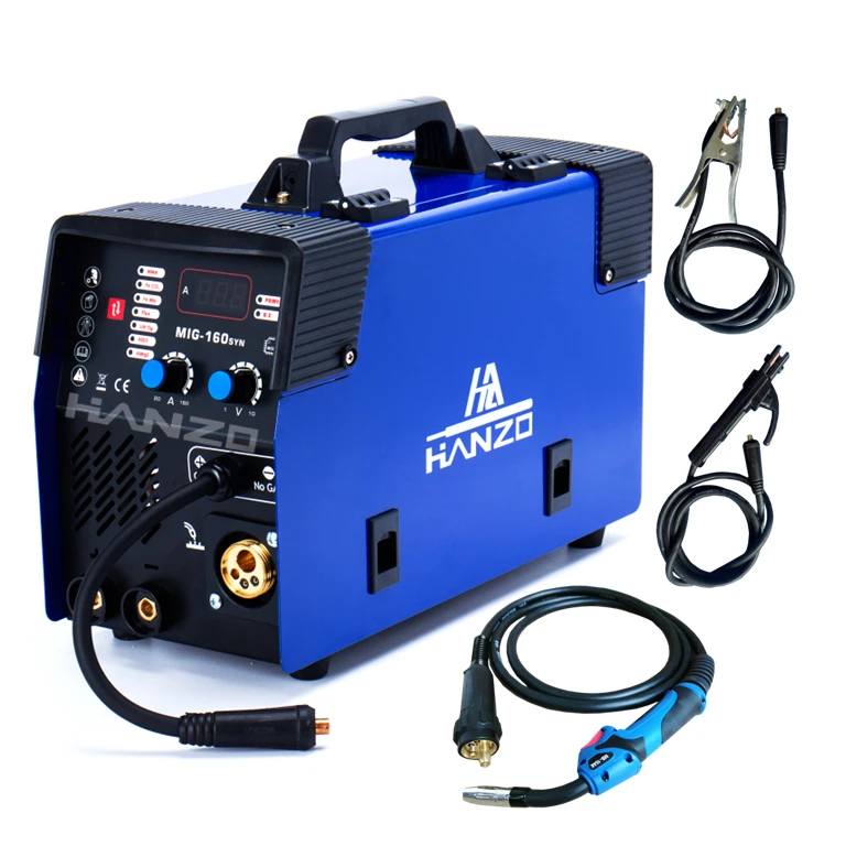 Сварочный аппарат пластиковый портативный 5 в 1 Co2 Mma Mag Gas Gasless Igbt 200 Amp сварочные аппараты Mig сварочный