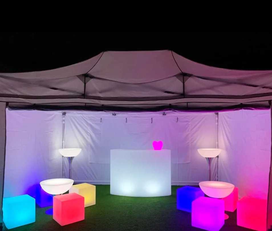 Wholesale Led High Bar Tables Cordless Led Light Up Party Furniture Party Tables With Light