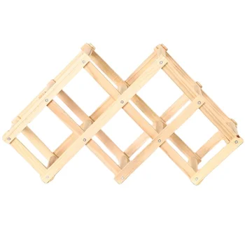 Wooden Creative 6-bottle Storage Rack Decoration Desktop Wine Bottle Stand Living Room Decoration Multi-bottle Installation Rack