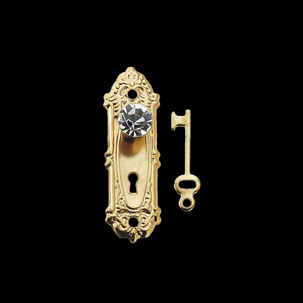 Gold Metal Doll House Door Knocker 1:12 Miniature