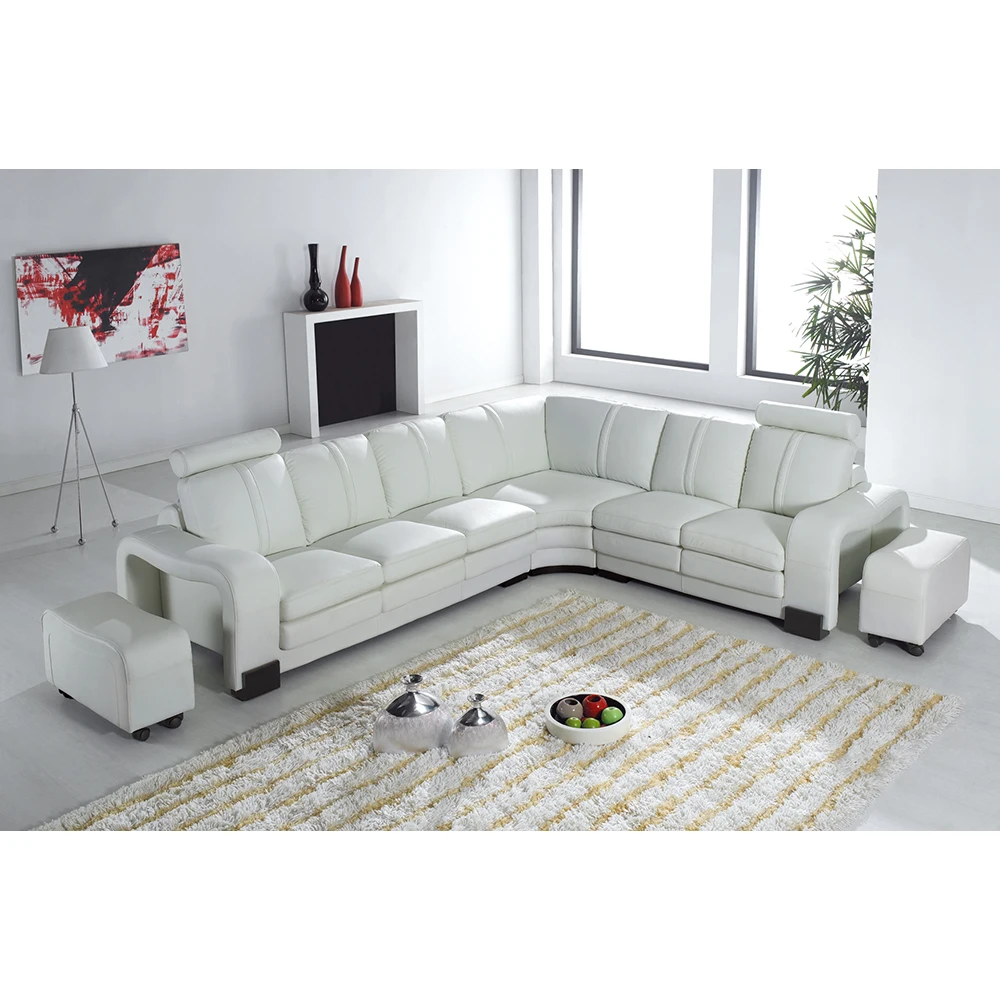 Elegant Furniture Living Room Wooden Frame Seater Fabric L Sectional ...