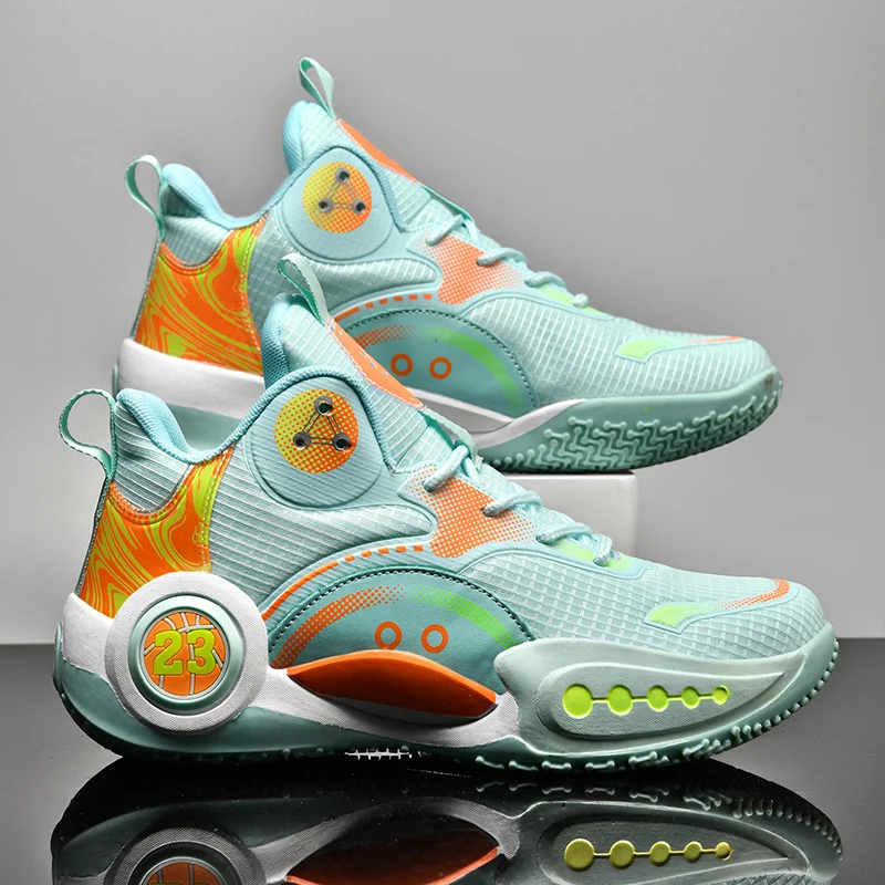 Chaussures De Basket Montantes Unisexe - Antidérapantes, Respirantes, Design Coloré, Tailles 35 à 45, Pour Homme Et Femme