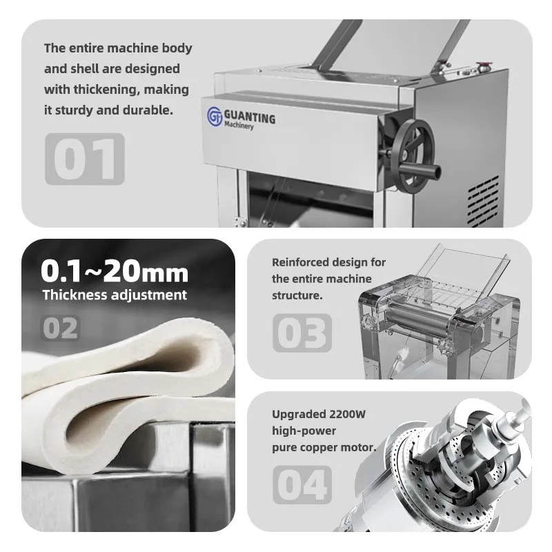 Fully Automatic Electric Bench Top Dough Sheeter Factory Outlet Vevor Dough Sheeter