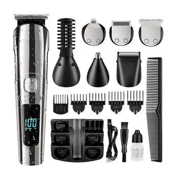 Factory Wholesales 11in 1 Men Grooming Kit IPX6 Waterproof Nose Beard Haircut Multifunctional Hair Trimmer