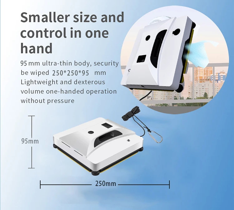 Ultrathin Window Cleaning Robot with 100-240V Power and 1 Year Warranty for Efficient 2.4min per Square Meters Cleaning