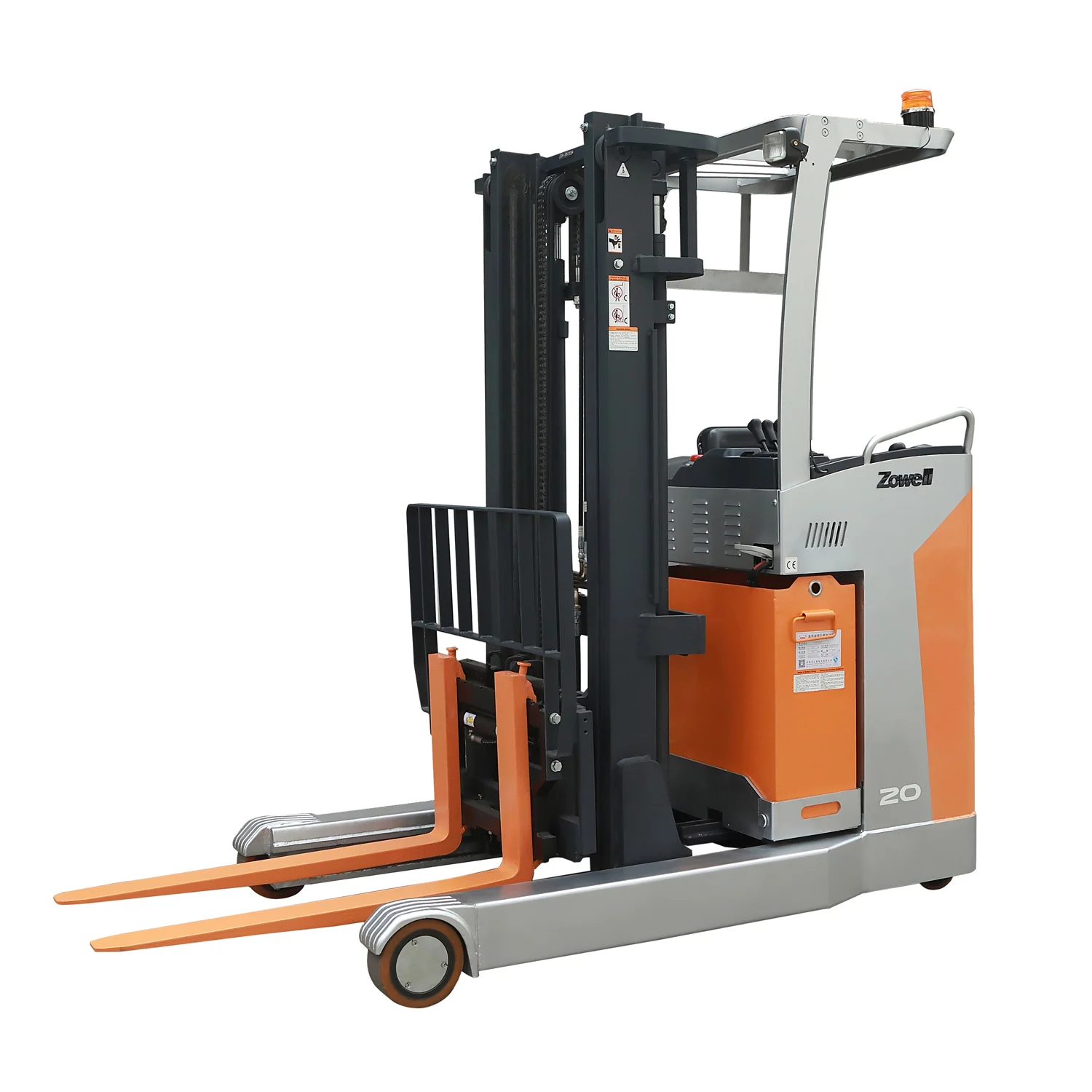 zowell hot sale sit on type electric reach truck 1.