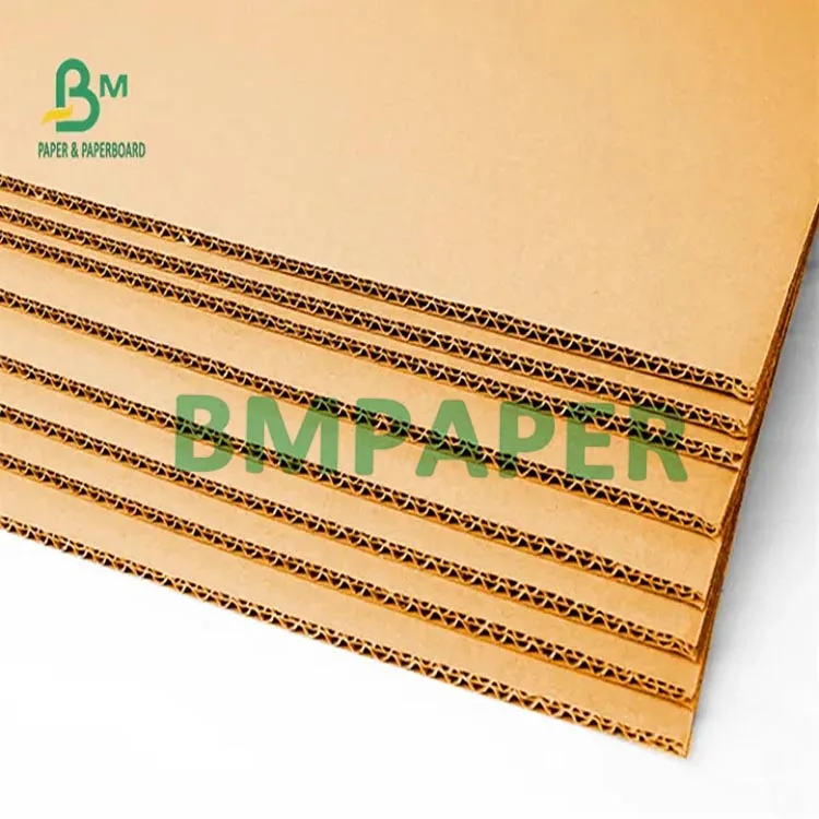 Recycled Pulp Corrugate Board B E F Flute Cardboard Sheets Hard Kraft ...