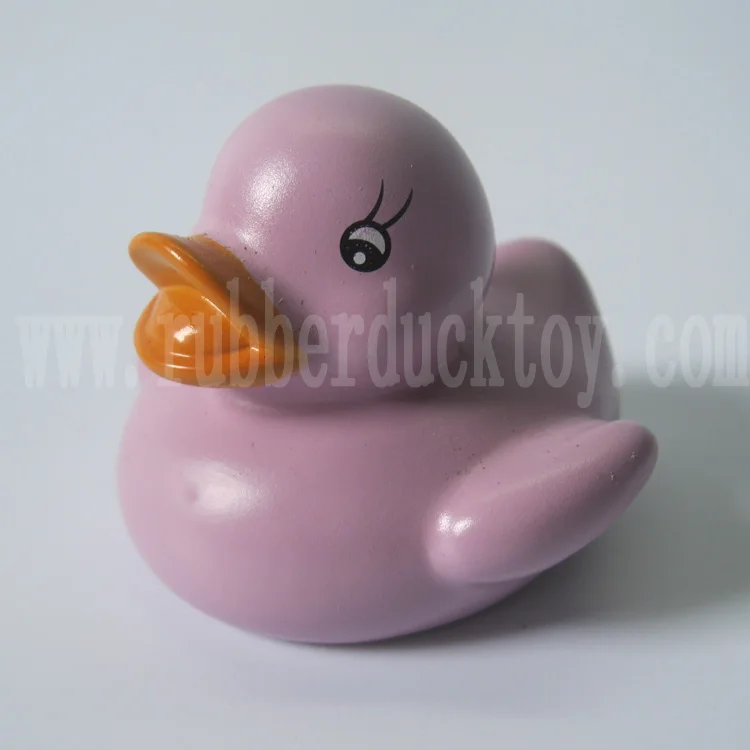 Оптовая продажа, дешевая плавающая розовая резиновая утка 8 см, розовая утка для ванны с индивидуальным логотипом, игрушка для ванны розовая утка