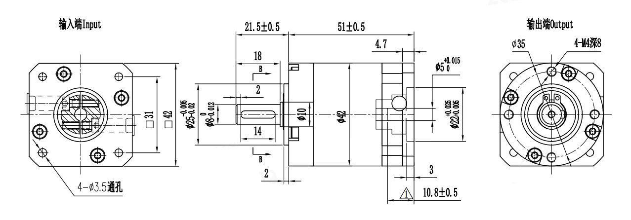 42MM PLANETARY GEARBOX REDUCER for NEMA17 STEPPER MOTOR and SERVO MOTOR supplier