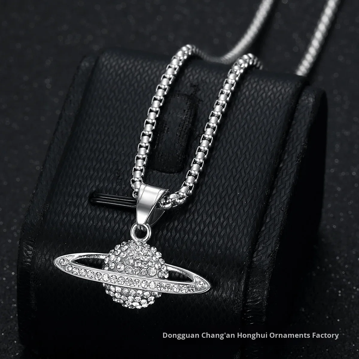 Custom Iced Gold Pendant with Pear Zircon Design