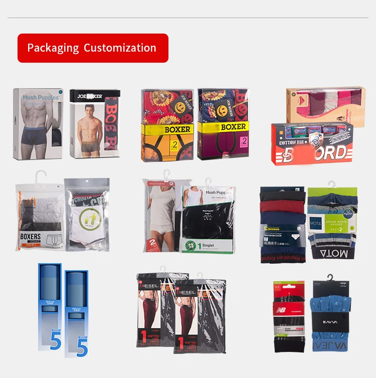 Custom Premium Mens Underwear Boxer Briefs Trunks Bikini With