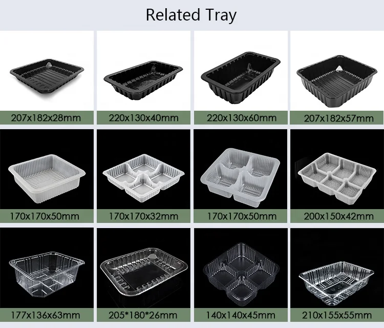 Disposable Meat Packaging Trays Eco Map Pp/pe/evoh Custom Food Trays