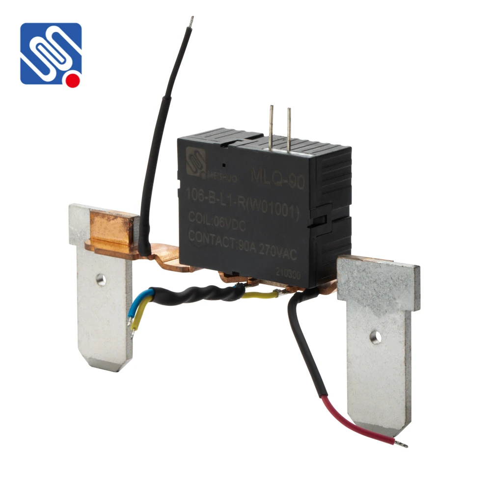 Meishuo MLQ-90-106-B-L1-R 90A 6V Bistable High Power Electrical Latching Relay Miniature Sealed with Custom Assembly