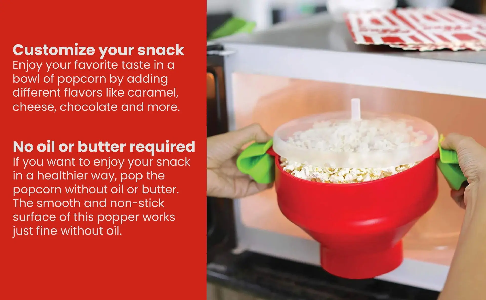 Foldable High Temperature Resistant Oven Safe Disposable Customized Silicone Tableware Microwave Popcorn Bucket factory