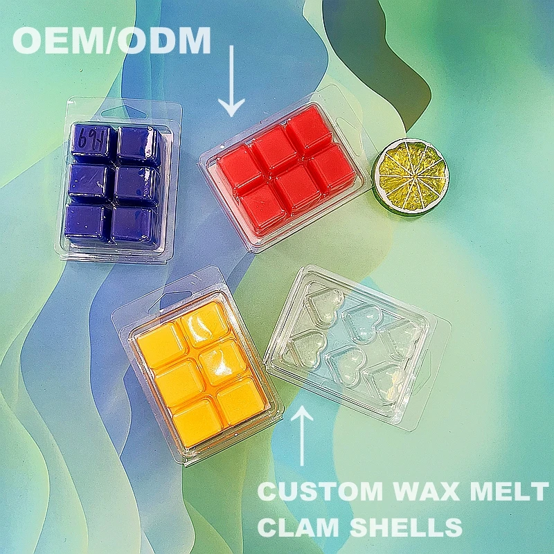 Stock Making Candle Waxmelt Mould Custom Plastic Clamshell Wax Melt