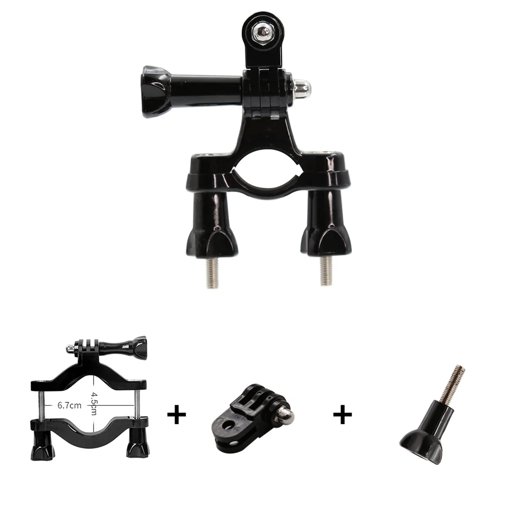 Hongdak Motorbike Handle Bar Large Clamp Mount Clip Holder for Go Pro 11 10 9 8 Phone Adapter Action Camera Accessory