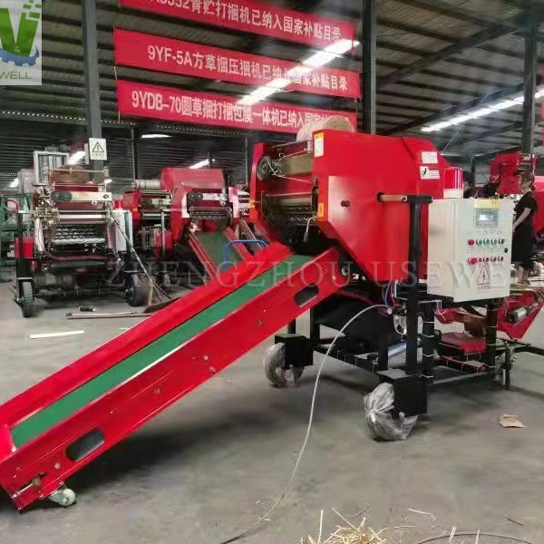 Corn Silage Packing Machine Silage Baler Machine  Forage Silage Round Baler and Wrapper Machine