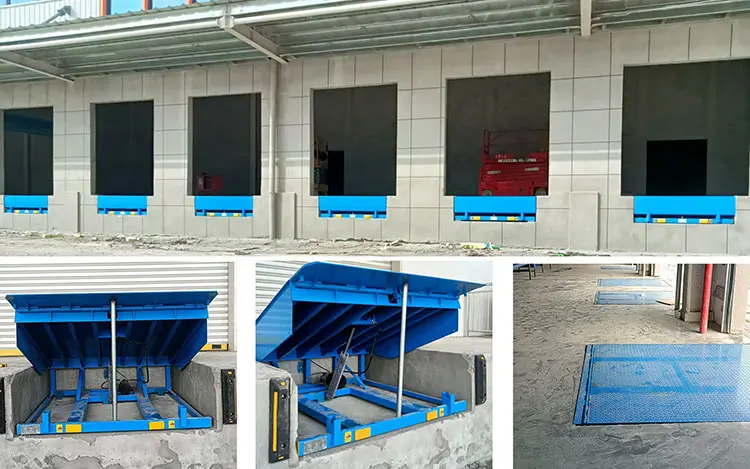 Warehouse Unloading Platforms Fixed Dock Leveler Hydraulic Swing Lip ...