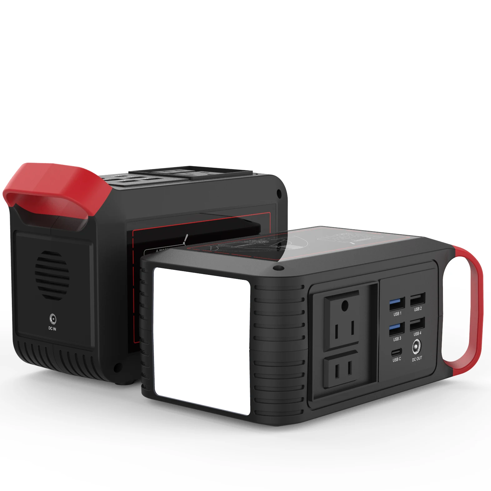 Резервная портативная электростанция на борту самолета мощностью 80 Вт, США/Япония, хранение электропитания для дома/экстренного использования/кемпинга