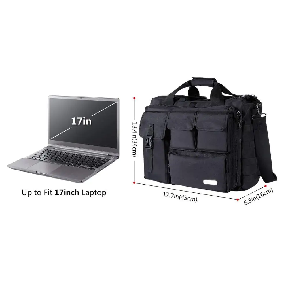Мужская военная сумка-мессенджер для ноутбука 17 дюймов, Многофункциональный тактический портфель, сумка через плечо для компьютера