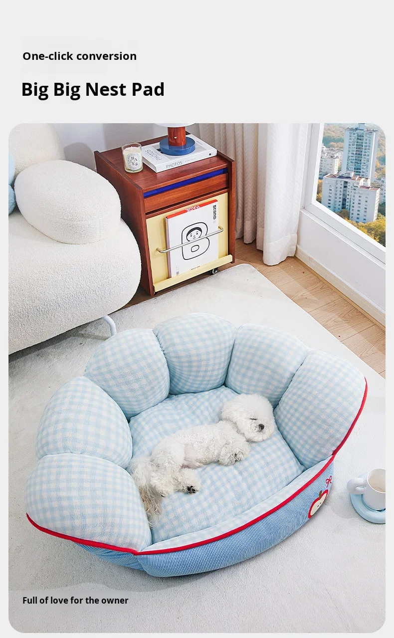 New Dog House Semi-closed Winter Thickened Warm Security Pet House Sleeping Mat Sofa cat Bed Villa manufacture