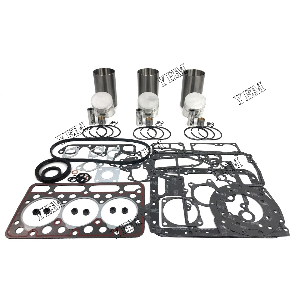 D1402 Engine Overhaul Kit With Piston Ring Liner Head Gasket Set for Kubota
