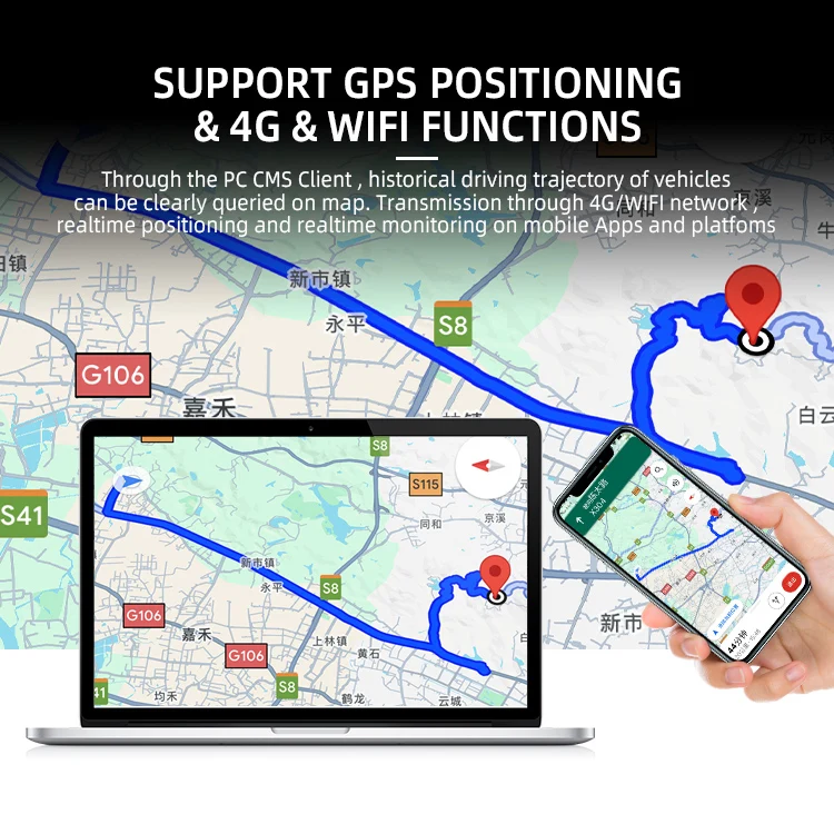 Wemaer Truck 360 Degree Camera Monitor System DVR Vehicle Camera Video Car Bird View Monitoring 4 Channel Cameras System for Bus factory