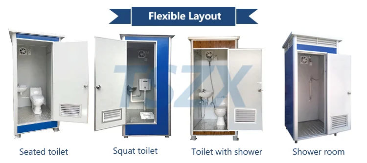 Mobile Public Prefab Toilets Outdoor EPS Portable Wc Toilet Luxury Bathroom Toilet Shower