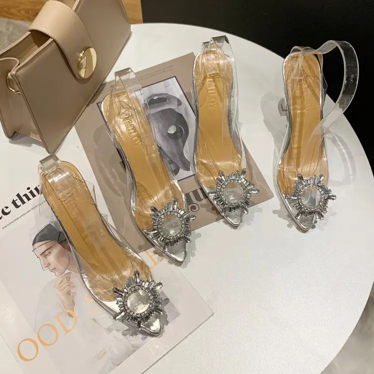 Amazon.com: ChyJoey Zapatos de tacón alto de lujo para mujer, zapatos de  tacón alto, para verano, cóctel, fiesta, versátil, con diamantes de  imitación, para niñas : Ropa, Zapatos y Joyería