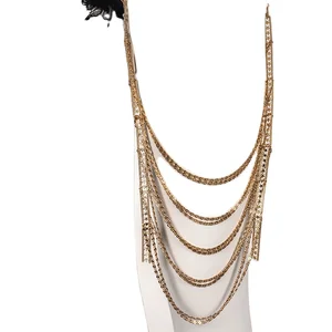 Summer Bikini Body Chain Gold Plated Sexy 14K Gold Silver Pearl Diamond Rhinestone Jewelry Leg Chain for Wedding Party Gift