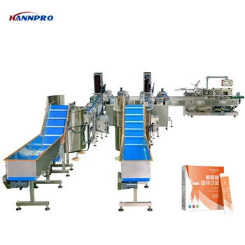 Pouch separator sorting machine bags sorting and counting collection carton box packing line with cartoning machine