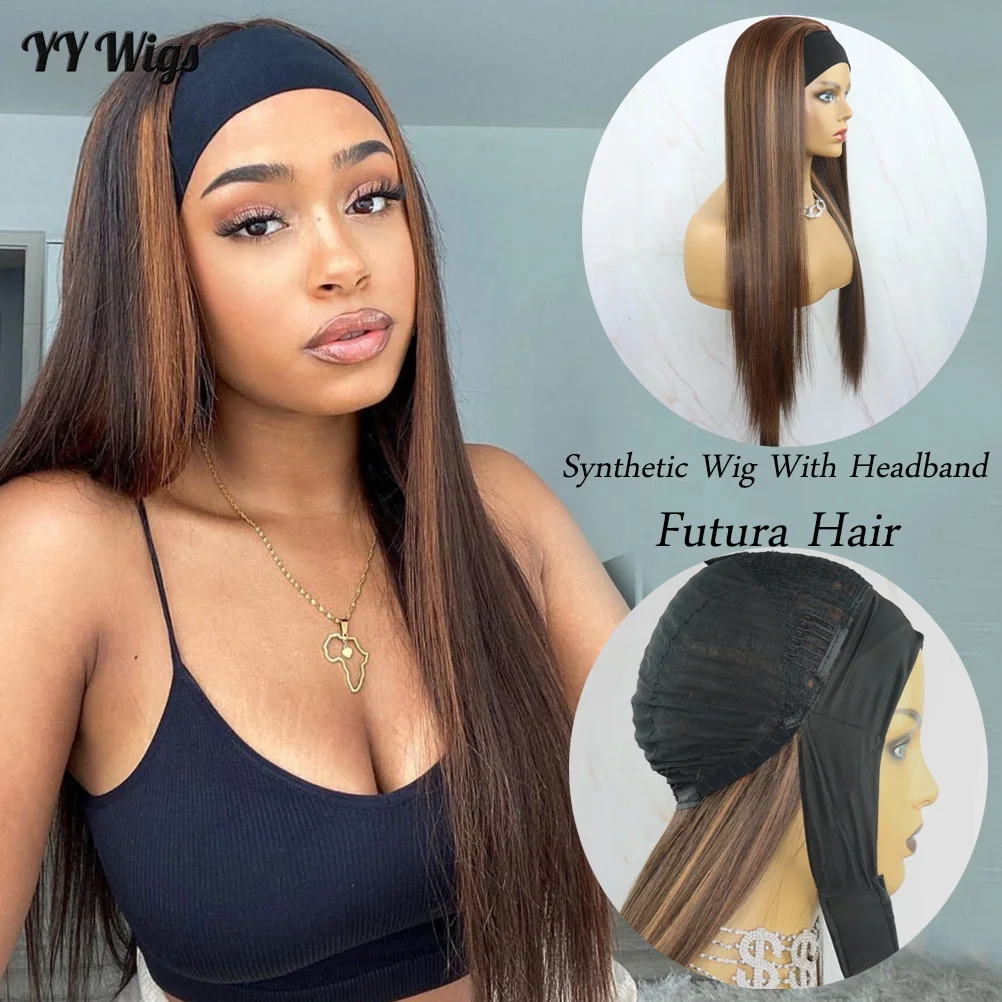 4/30 Brown Mixed Color Hair Band Synthetic Wig Long Straight Hair Wig For  Women Use - Buy Futura Synthetic Wig,Brown Mixed Color Wig,Long Straight Wig  Product on 