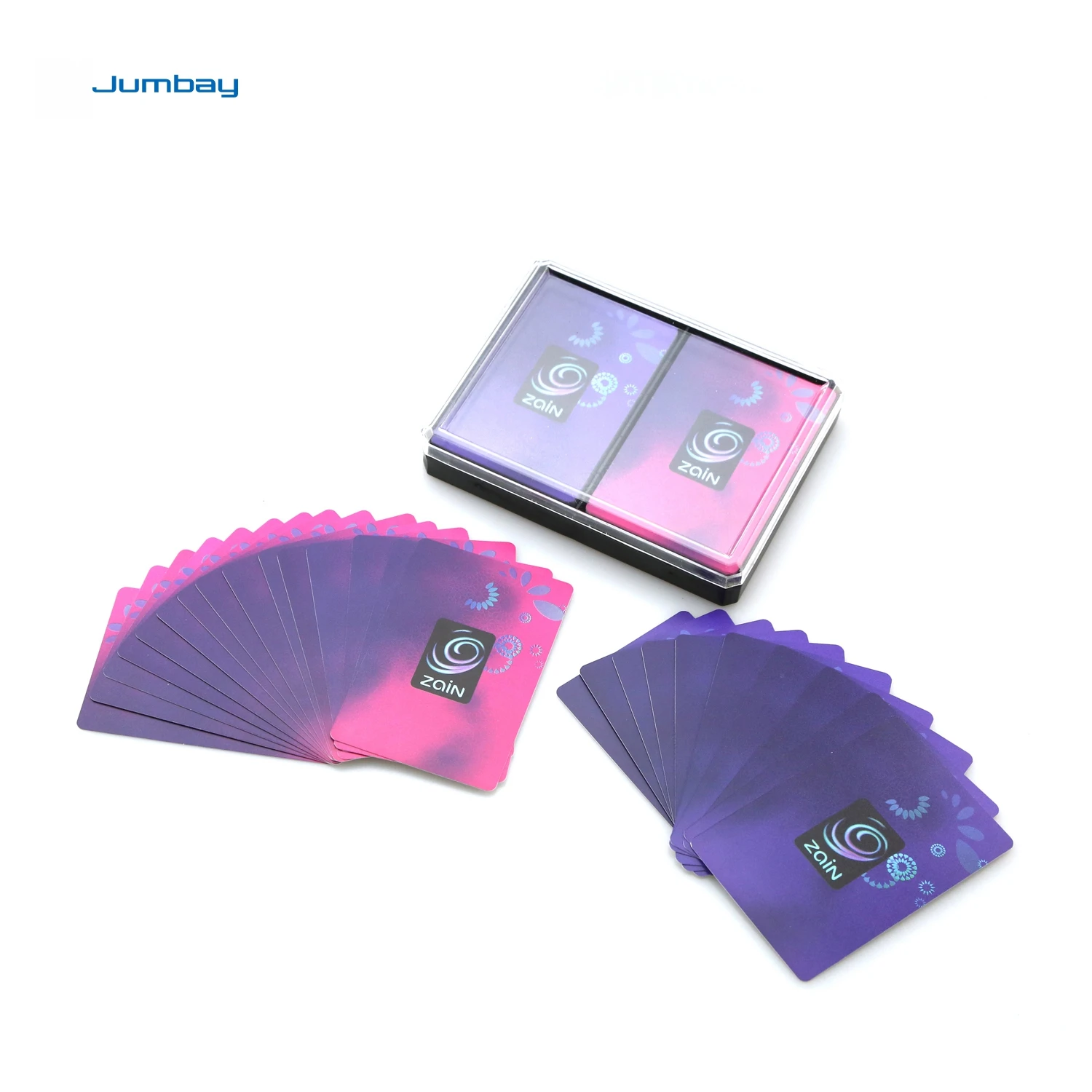 Customized Zain Double Sided Deck Plastic Playing Cards