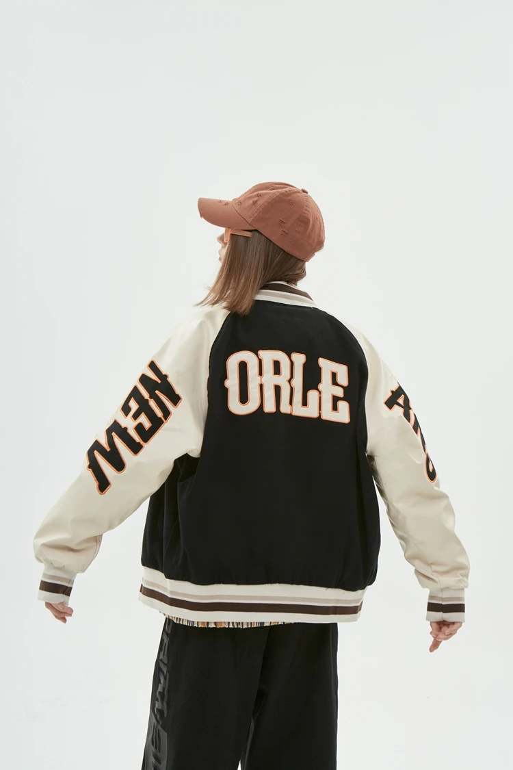 Men's Baseball Uniform Jacket Long-sleeved Embroidered Autumn_voghion.com