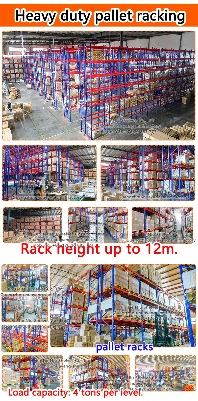 Warehouse Pallet Rack Tire Storage Racking Tyre rack shelveses system ...