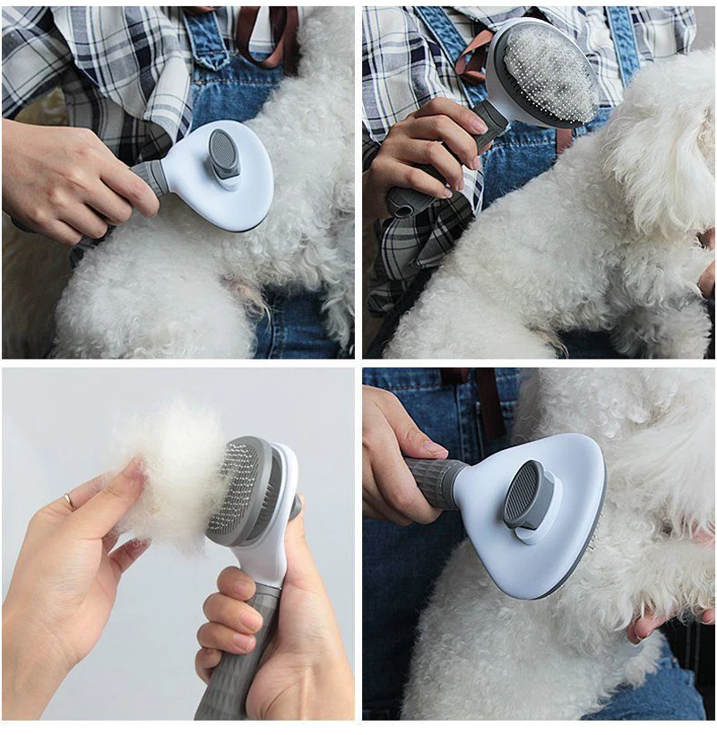 Easily Removes Pet's Coat Self Cleaning Cat Comb Grooming Pet Hair
