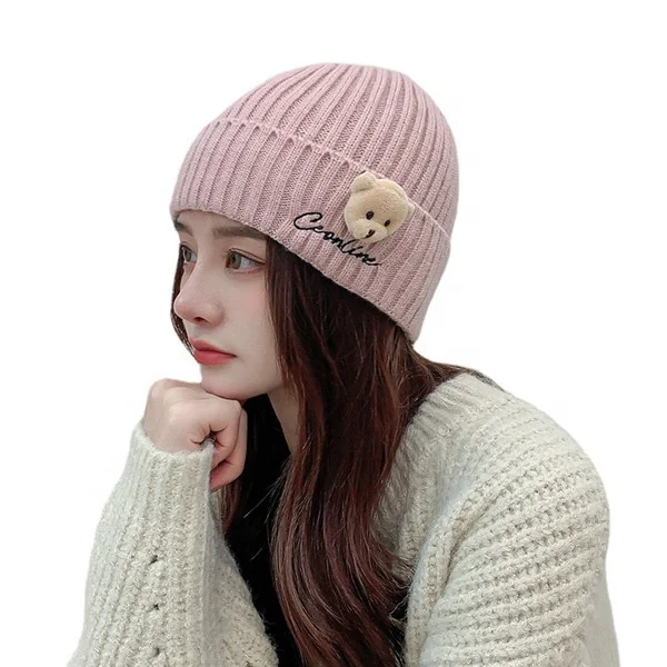 Winter Warm Lady Knitted Beanie Hat 