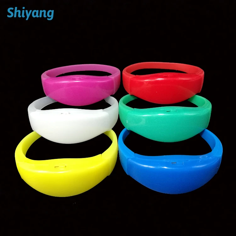 Music Concert Glow LED Flashing Bracelets Light up Wristbands Sound Activated LED Bracelets